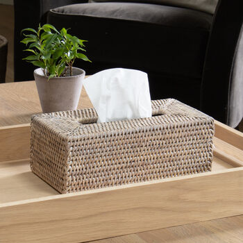Marbury Rectangle Rattan Tissue Box Cover, 2 of 3