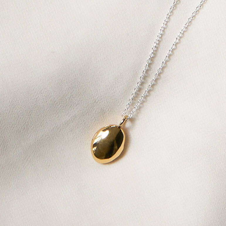 Oval Locket Necklace Gold Plated, 1 of 3