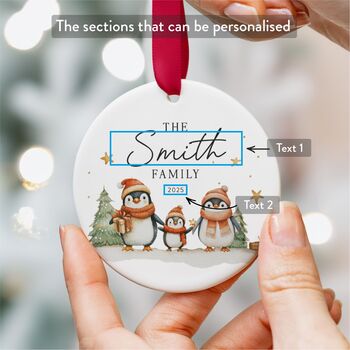 Personalised Family Christmas Ornament 2025, 2 of 7
