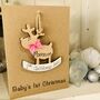 Personalised First Christmas Card Baby Girl Decoration, thumbnail 7 of 10