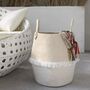 Nursery Laundry Belly Basket Beige Cotton Rope, thumbnail 1 of 4