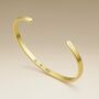 Gold Colour Personalised Cuff Bracelet, thumbnail 2 of 8