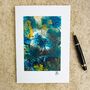 Sold Turquoise Gold Card With Hand Painted Artwork, thumbnail 2 of 8