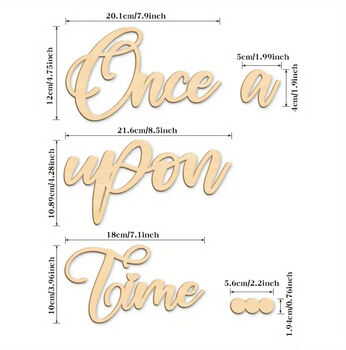 “Once Upon A Time…” Wall Quote, Pine/ Vinyl Options, 4 of 10