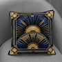 Deco Elegance In Blue Art Deco Cushions Design Two, thumbnail 6 of 7