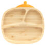 Bamboo Toddler Plate With Suction Orange, thumbnail 2 of 4