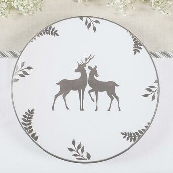 Winter Stag Stoneware Dinner Plates, 4 of 7