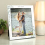 Personalised 10x8 Silver Botanical Couples Photo Frame, thumbnail 4 of 5