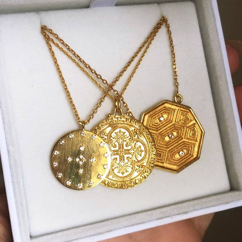 14k Gold Vermeil Heirloom Coin Necklace By Carrie Elizabeth Jewellery ...