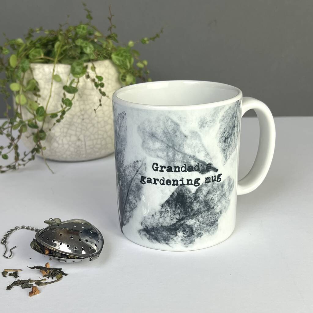 Autumn Leaves Handmade Print Personalised Mug, 1 of 12