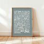 Hey Jude, Beatles Song Lyrics Wall Art, thumbnail 4 of 11