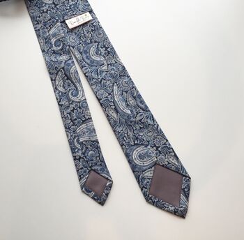 Liberty Tie/Pocket Square/Cuff Link In Blue Paisley, 2 of 5