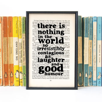 Dickens 'Laughter And Good Humour' Friend Quote Print, 2 of 5
