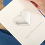 Personalised 70th Platinum Anniversary Origami Heart Card, thumbnail 3 of 4