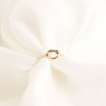 Solid 9ct Gold Infinity Love Knot Ring, 2 of 2
