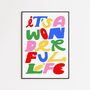 Good Neighbours 'It’s A Wonderful Life' Colourful Lyric Poster, thumbnail 3 of 4