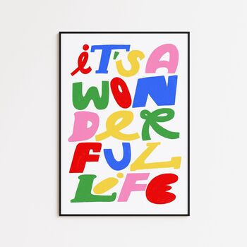 Good Neighbours 'It’s A Wonderful Life' Colourful Lyric Poster, 3 of 4