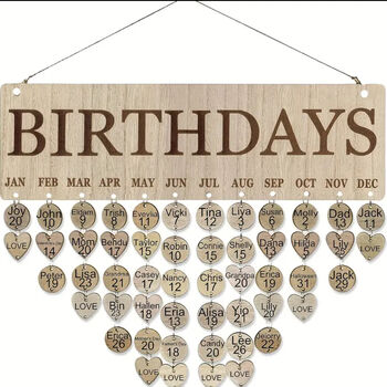 Wooden Birthday Reminder Wall Plaque, Four Designs, Christmas Gift, 2 of 4