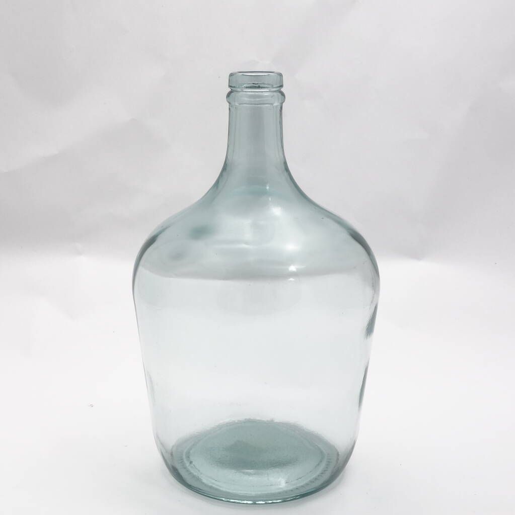 Recycled Glass Vase 30cm Demijohn Seven Colours By The Recycled Glassware Co
