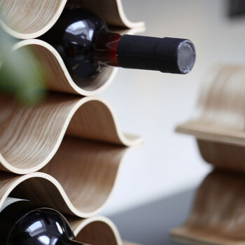 Curved Birch Plywood Wine Rack, 3 of 11