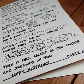 Joke 'Party Dancing!' Birthday Card, 2 of 5