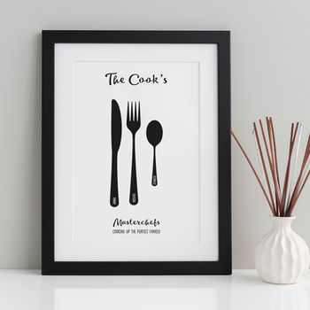 Personalised Family Cutlery Or Foodie Print, 4 of 7