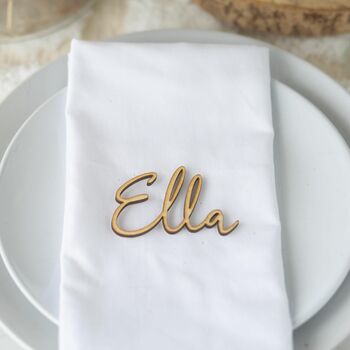 Personalised Scripted Wooden Wedding Place Name, 2 of 12