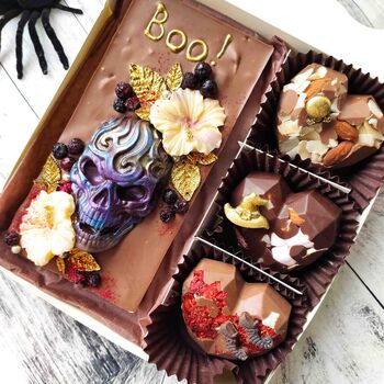 Vegan Chocolate Skull – Personalised ‘Spooky’ Gift, 2 of 9