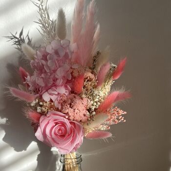Pale Pink Dried Flower Bouquet, 5 of 5