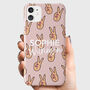 Personalised Pop Peace Sign Name Phone Case, thumbnail 1 of 4