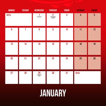 Official Manchester United 2025 Personalised Calendar, 3 of 4