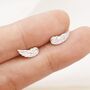 Sterling Silver Angel Wings Stud Earrings, thumbnail 7 of 12