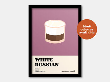 White Russian Cocktail Print, 6 of 7