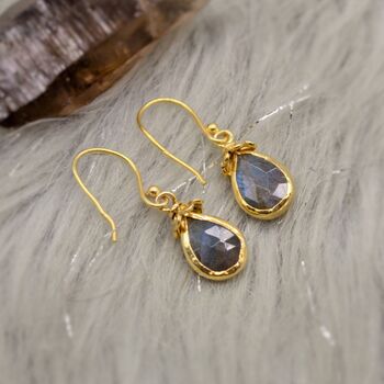 Labradorite Cute Dangle Silver Earrings, 7 of 8