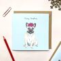 Festive French Bulldog Christmas Card, thumbnail 1 of 2