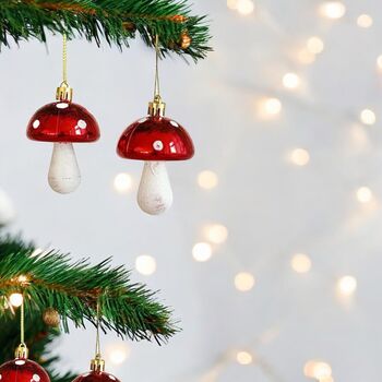 Hanging Christmas Tree Mushroom Ornament, 2 of 5