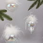 G Decor Elegant Pearlescent Large Glass Baubles, thumbnail 1 of 4