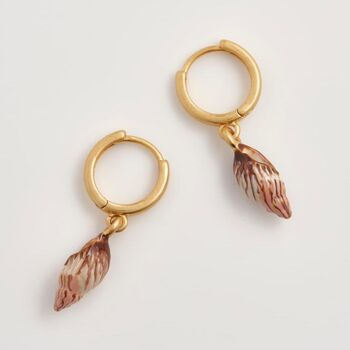 Spiral Shell Huggie Hoops, 2 of 6