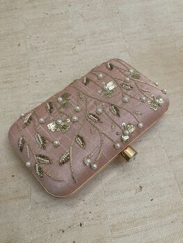 Pink Pearl Handcrafted Clutch Bag, 2 of 5