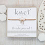 Rose Gold Bow Wedding Bracelet Knot Bridesmaid, thumbnail 1 of 5