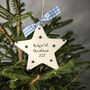 Personalised Baby's First Christmas 2023 Ceramic Star, thumbnail 1 of 6