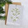 Christmas Kisses Card. Single Card Or Pack Of Six, thumbnail 1 of 2