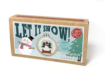 Let It Snow! Christmas Mini Matchbox Cross Stitch Kit, 2 of 5