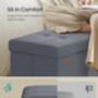 Foldable Storage Bench Ottoman With Lid, thumbnail 4 of 7