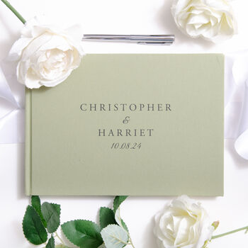 Personalised Wedding Linen Guest Book, 4 of 7