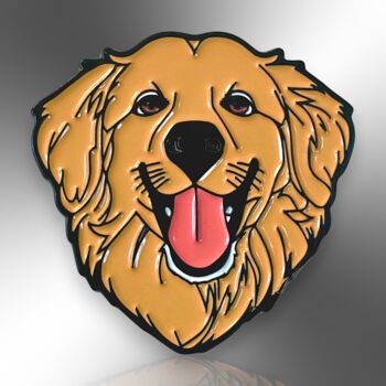 Golden Retriever Dog Enamel Lapel Pin Badge, Dog Breed Brooch, Gifts For Dog Lovers, New Pet Gift, 3 of 9