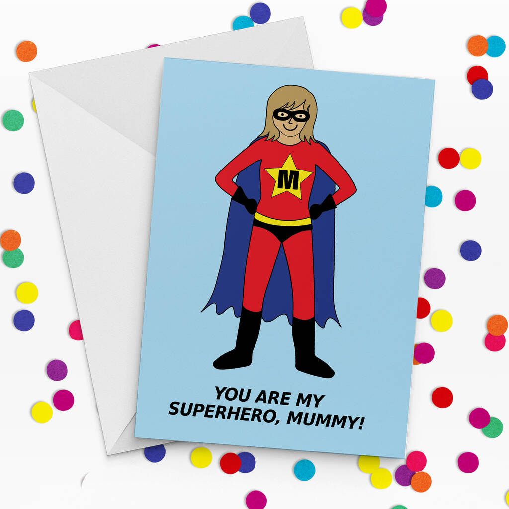 Design Your Own Supermum Personalised Mothers Day Card By Nickynackynoo 