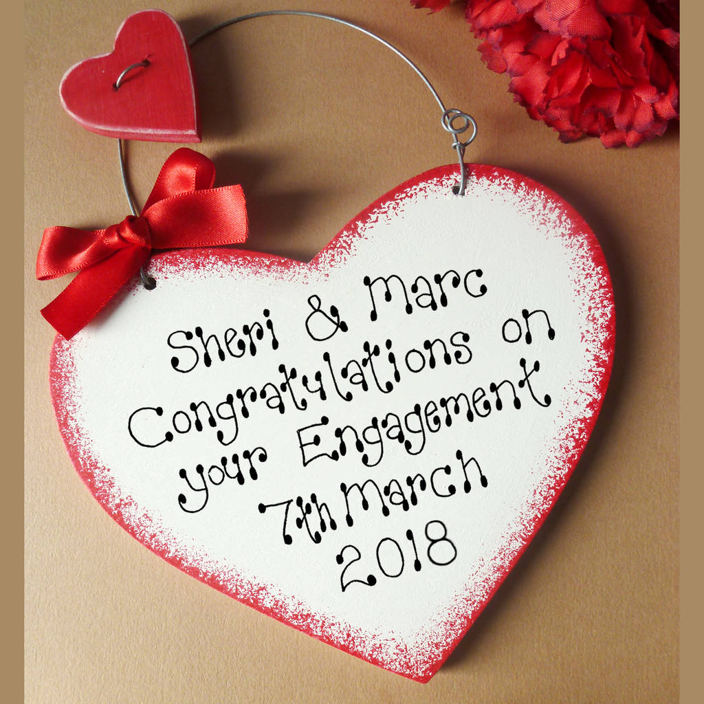 personalised engagement sign by country heart | notonthehighstreet.com