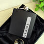 Personalised Any Name Black Hip Flask With Gift Box, thumbnail 2 of 2