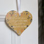 Mustard Floral Friendship Acrylic Hanging Heart Token, thumbnail 3 of 6